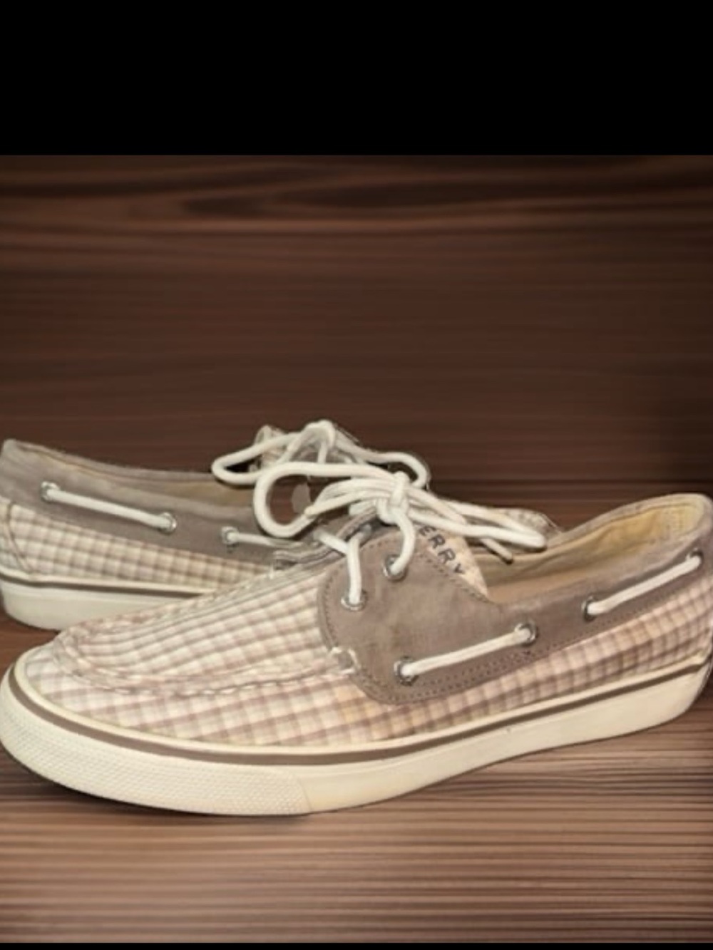 Sperry Top-Sider Plaid Canvas loafers and plaid boat shoes ,Women’s size 7.5